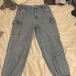 these are some blue kinda baggy jeans